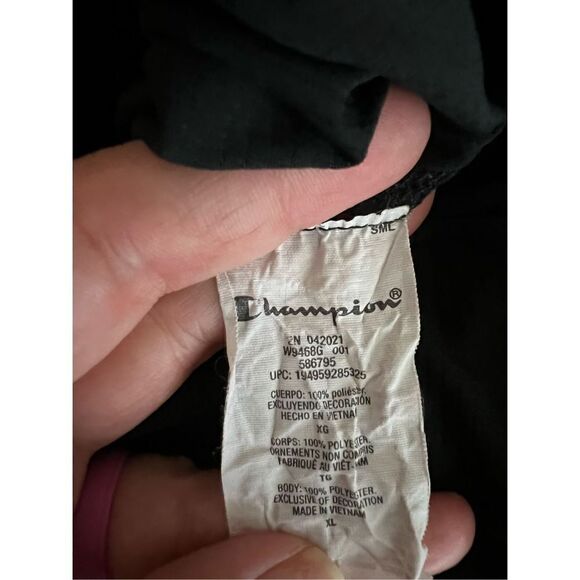 Champion Womens Black Crop Top XL - Picture 4 of 4